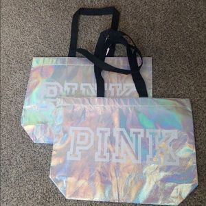 VS PINK HOLIDAY reusable tote bags + One FREEE!!